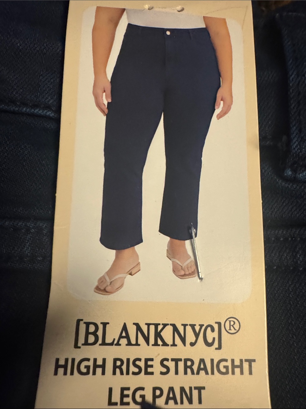 Blank NYC High-Rise Straight Leg Jeans - Navy